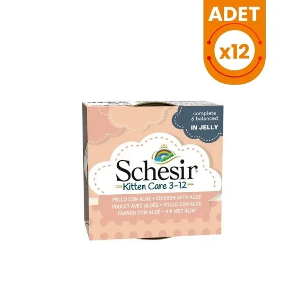 Schesir Kitten Tavuk ve Aloeveralı Yavru Konserve Kedi Maması