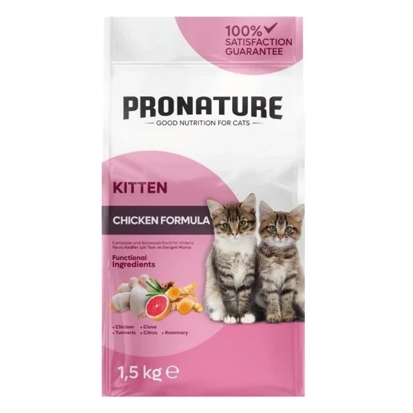 Pronature Kitten Tavuklu ve Pirinçli Yavru Kedi Maması 10KG