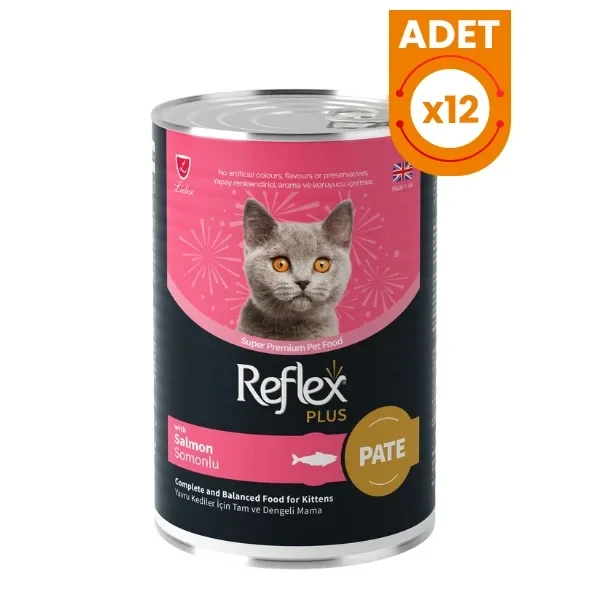 Reflex Plus Pate İçinde Somonlu Yavru Konserve Kedi Maması