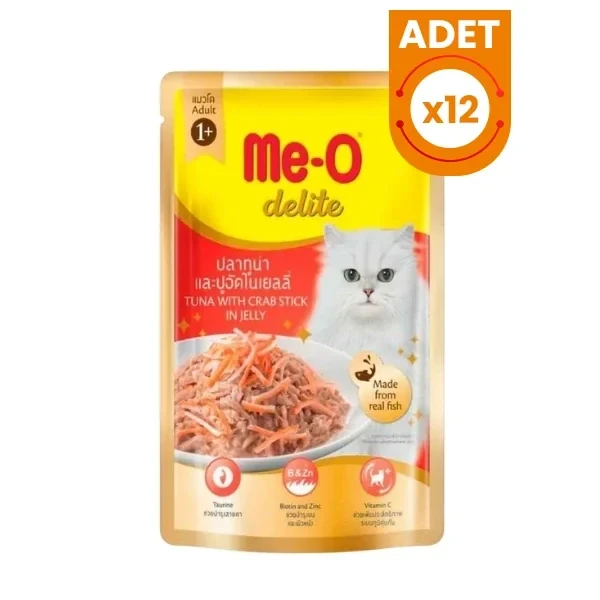 Meo Delite Ton Balıklı ve Yengeçli Pouch Yetişkin Konserve Kedi Maması