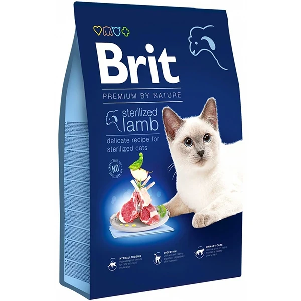 Brit Premium By Nature Sterilised Kuzu Etli Kısırlaştırılmış Yetişkin Kedi Maması 8KG