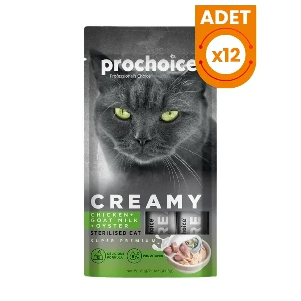 Prochoice Creamy Tavuklu ve İstiridyeli Sıvı Kedi Ödül Maması